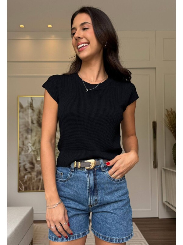 BLUSA FEMININA HELOISA - COSH JEANS - Preto