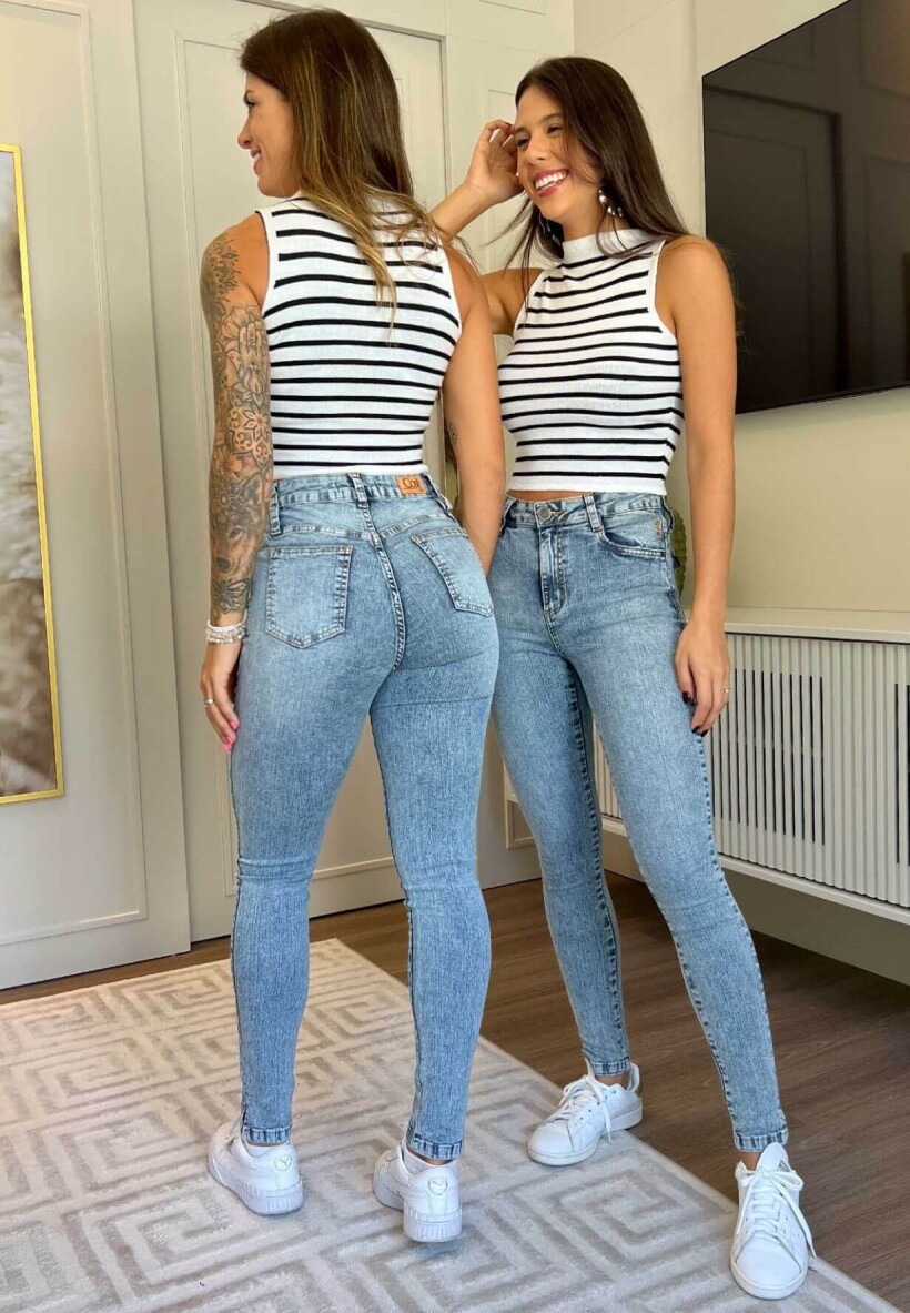 Jeans jeans de cintura alta para mulheres, calça skinny, quente e