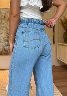 CALÇA JEANS FEMININA WIDE LEG LUIZA  COSH JEANS  Jeans