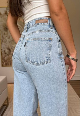 CALÇA WIDE LEG FEMININA MARIELE  COSH JEANS  Jeans