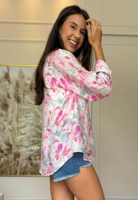 CAMISA FEMININA IARA - COSH JEANS - Rosa