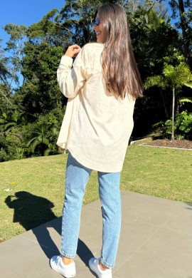 CAMISA FEMININA LUANA  COSH JEANS  Bege