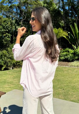 CAMISA FEMININA OVERSIZED JULIA - COSH JEANS - Rosa