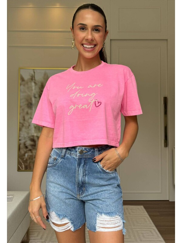 CROPPED FEMININO JESI - COSH JEANS - Rosa