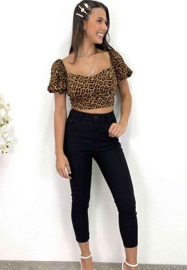 CROPPED PRINCESA ESTAMPADO  COSH JEANS  Onça