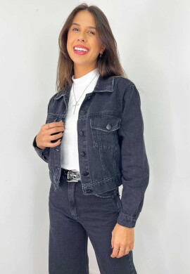 JAQUETA FEMININA BLACK HELOA  COSH JEANS  Preto