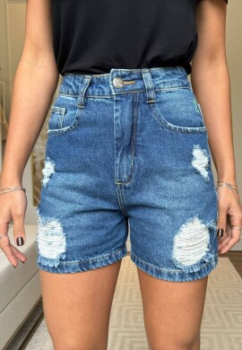 SHORT JEANS FEMININO PAOLA BOY DETONADO - COSH - Jeans