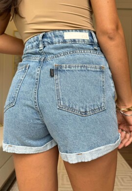 SHORTS FEMININO BOY SALETE - COSH JEANS - Jeans claro