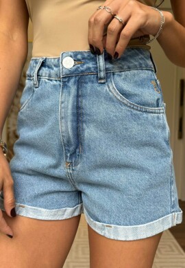 SHORTS FEMININO BOY SALETE - COSH JEANS - Jeans claro