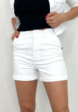 SHORTS JEANS VERA COLLOR FEMININO  COSH JEANS - Branco