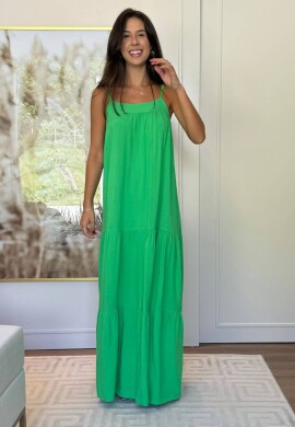 VESTIDO SOLTO LONGO - COSH JEANS - Verde